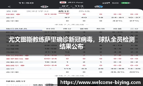 尤文图斯教练萨里确诊新冠病毒，球队全员检测结果公布